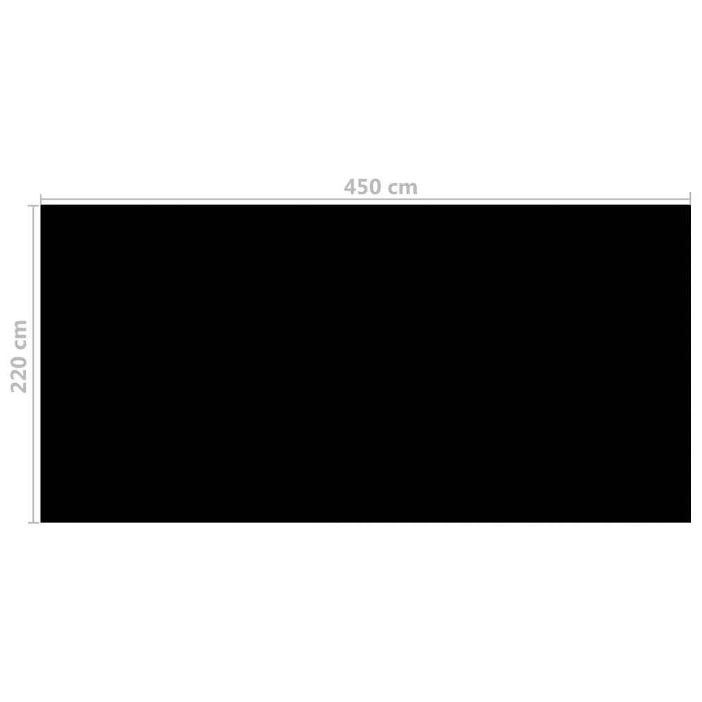 Poolabdeckung Schwarz 450x220 cm PE - Premium Poolabdeckungen & -unterlagen - Just €36.99! Shop now at homesales4u