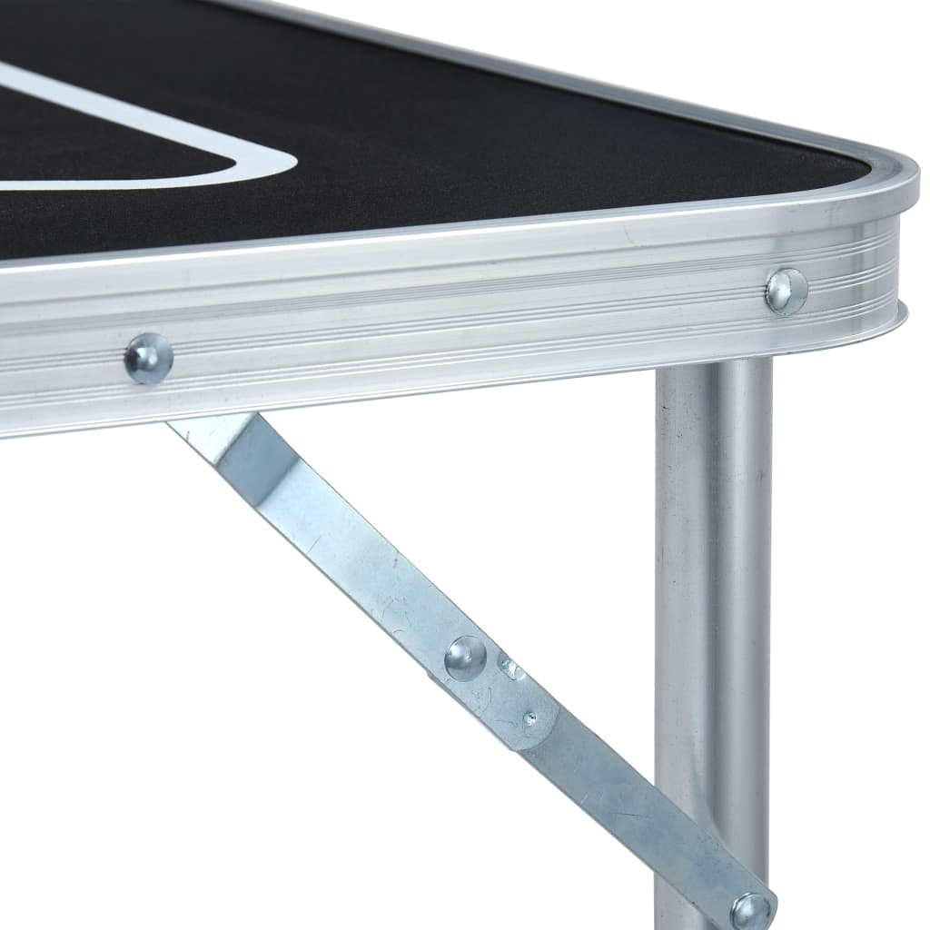 Klappbarer Bier-Pong-Tisch 240 cm Schwarz - Premium Bierpong-Tische - Just €143.06! Shop now at homesales4u