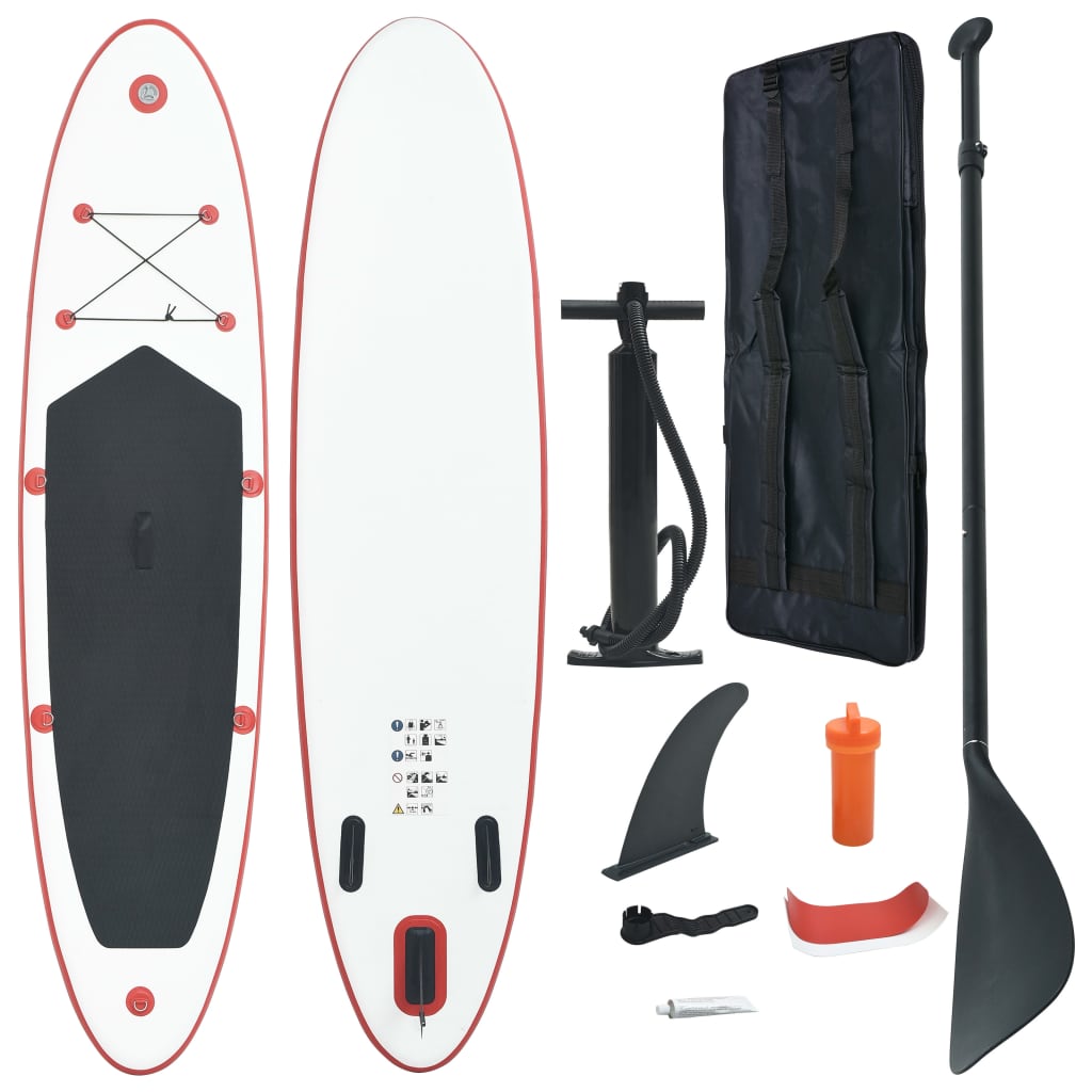 SUP-Board Aufblasbar Rot und Weiß - Premium Paddelboards - Just €255.45! Shop now at homesales4u