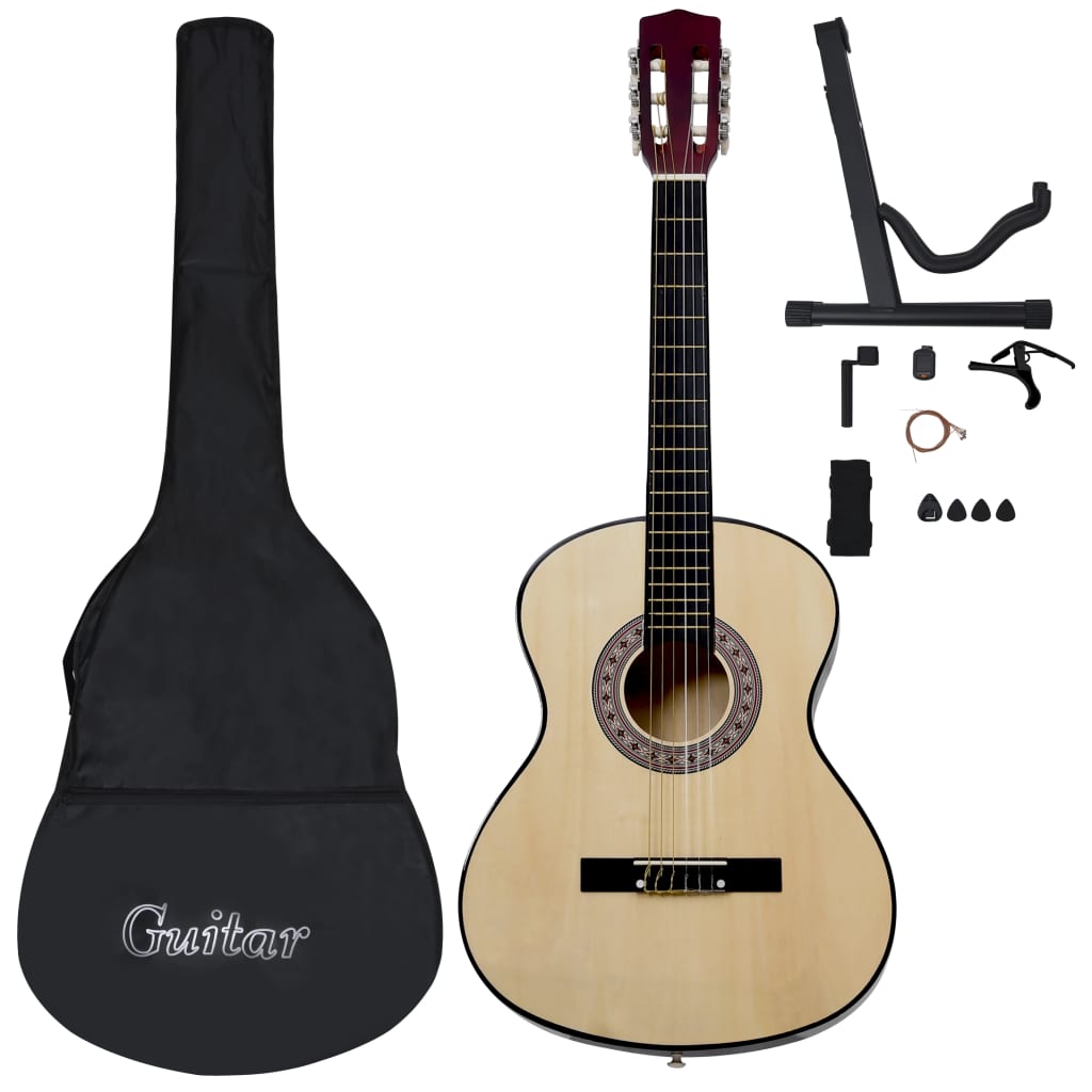 12.-tlg. Klassische Gitarre Set für Anfänger 4/4 39" - Premium Gitarren - Just €118.92! Shop now at homesales4u