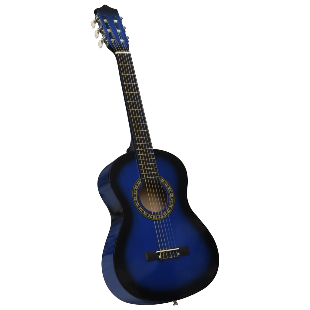 8-tlg. Klassische Gitarre Set für Anfänger Blau 1/2 34" - Premium Gitarren - Just €76.96! Shop now at homesales4u