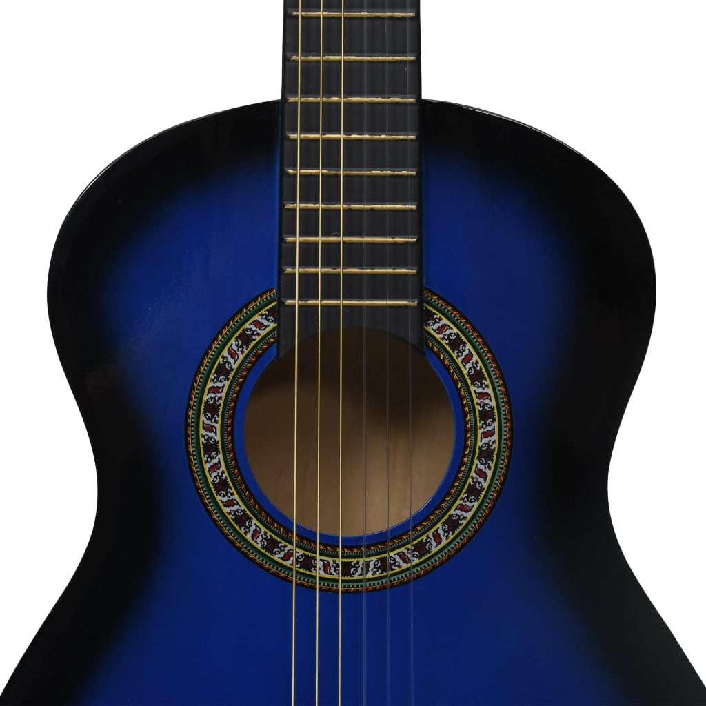 8-tlg. Klassische Gitarre Set für Anfänger Blau 1/2 34" - Premium Gitarren - Just €76.96! Shop now at homesales4u