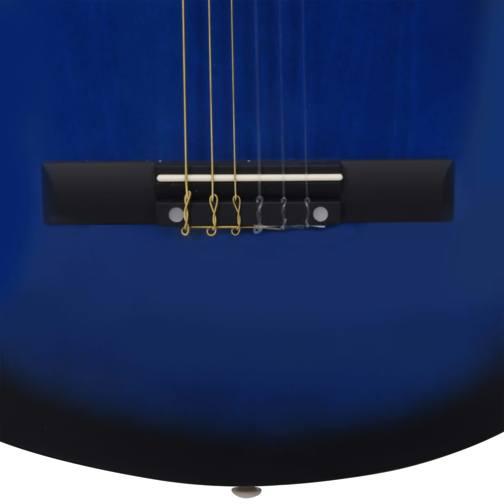 8-tlg. Klassische Gitarre Set für Anfänger Blau 1/2 34" - Premium Gitarren - Just €76.96! Shop now at homesales4u