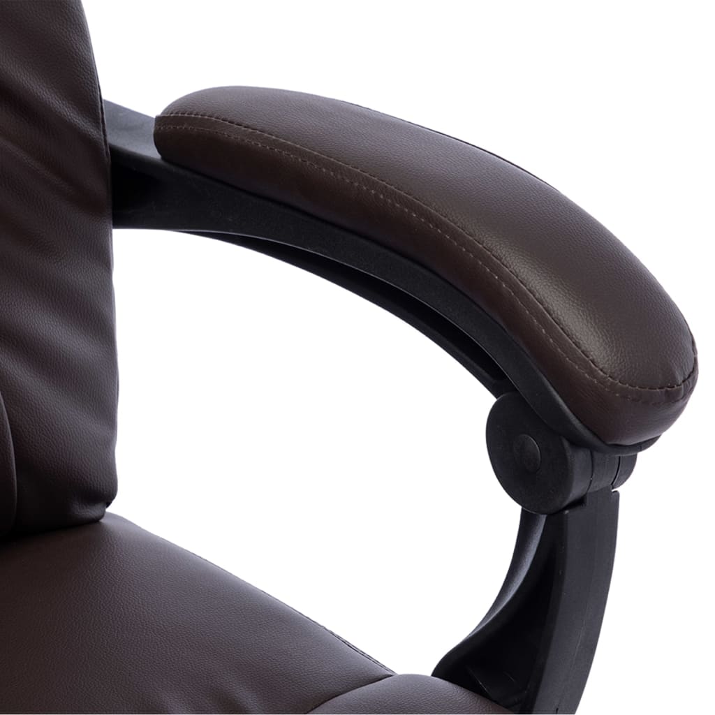 Massage-Bürostuhl Braun Kunstleder - Premium Bürostühle - Just €242.26! Shop now at homesales4u
