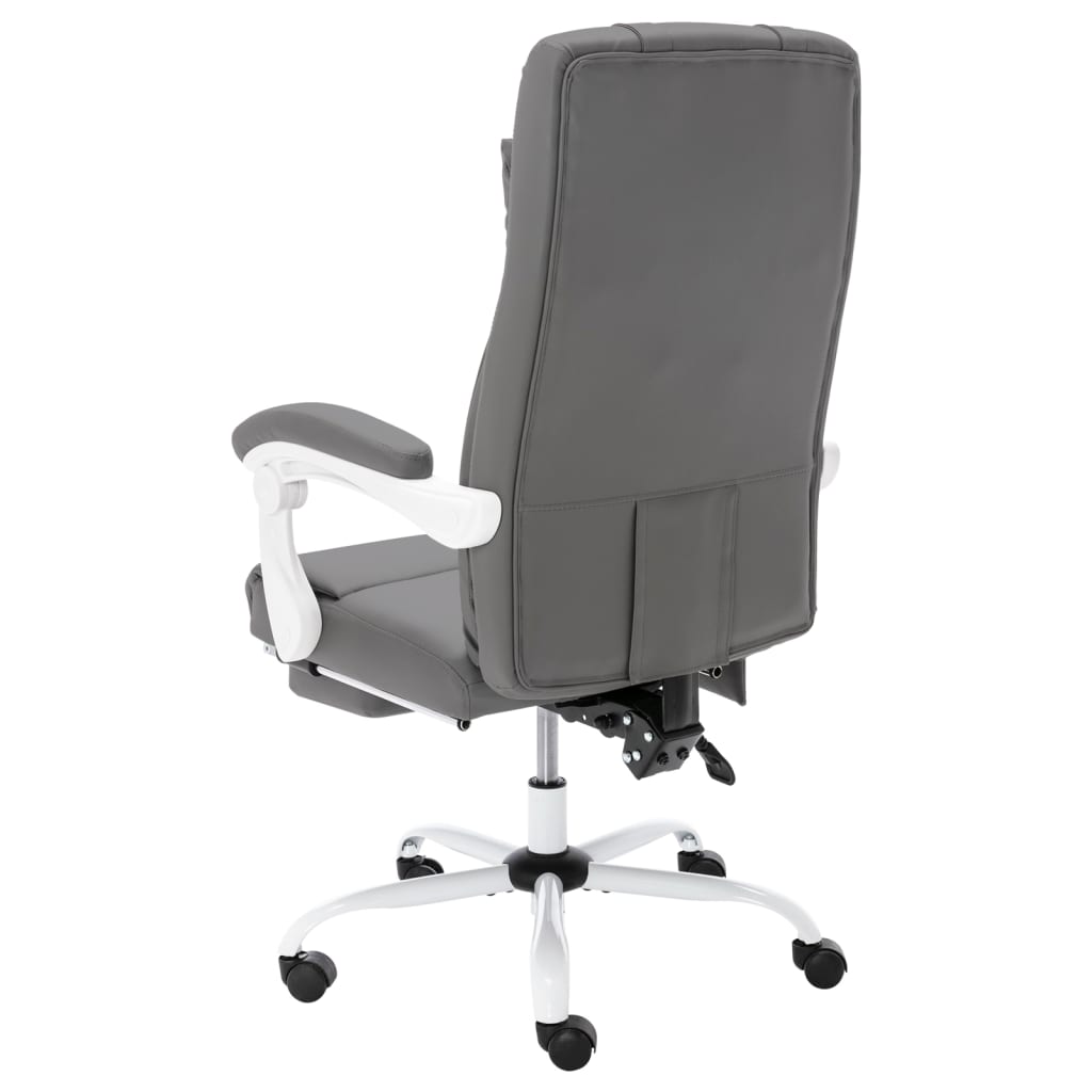 Massage-Bürostuhl Grau Kunstleder - Premium Bürostühle - Just €254.04! Shop now at homesales4u