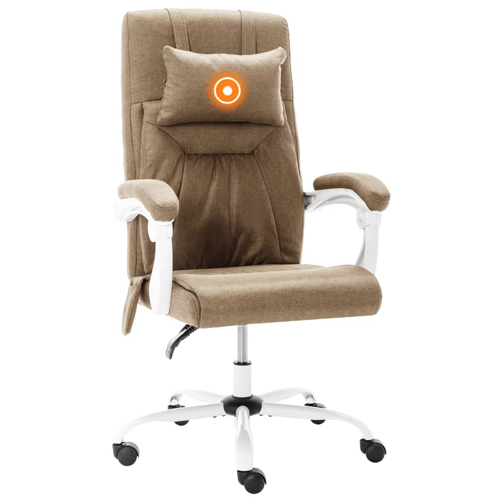 Massage-Bürostuhl Taupe Stoff - Premium Bürostühle - Just €238.78! Shop now at homesales4u