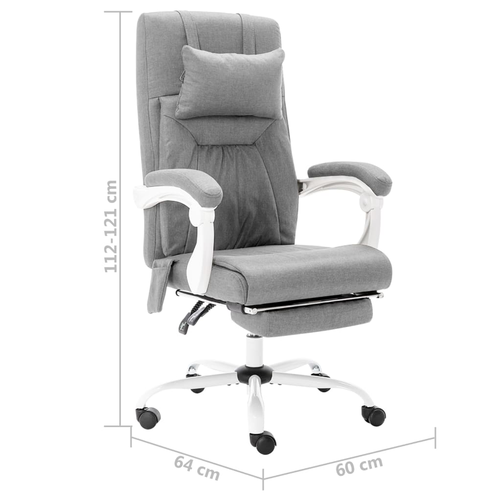 Massage-Bürostuhl Grau Stoff - Premium Bürostühle - Just €235.11! Shop now at homesales4u