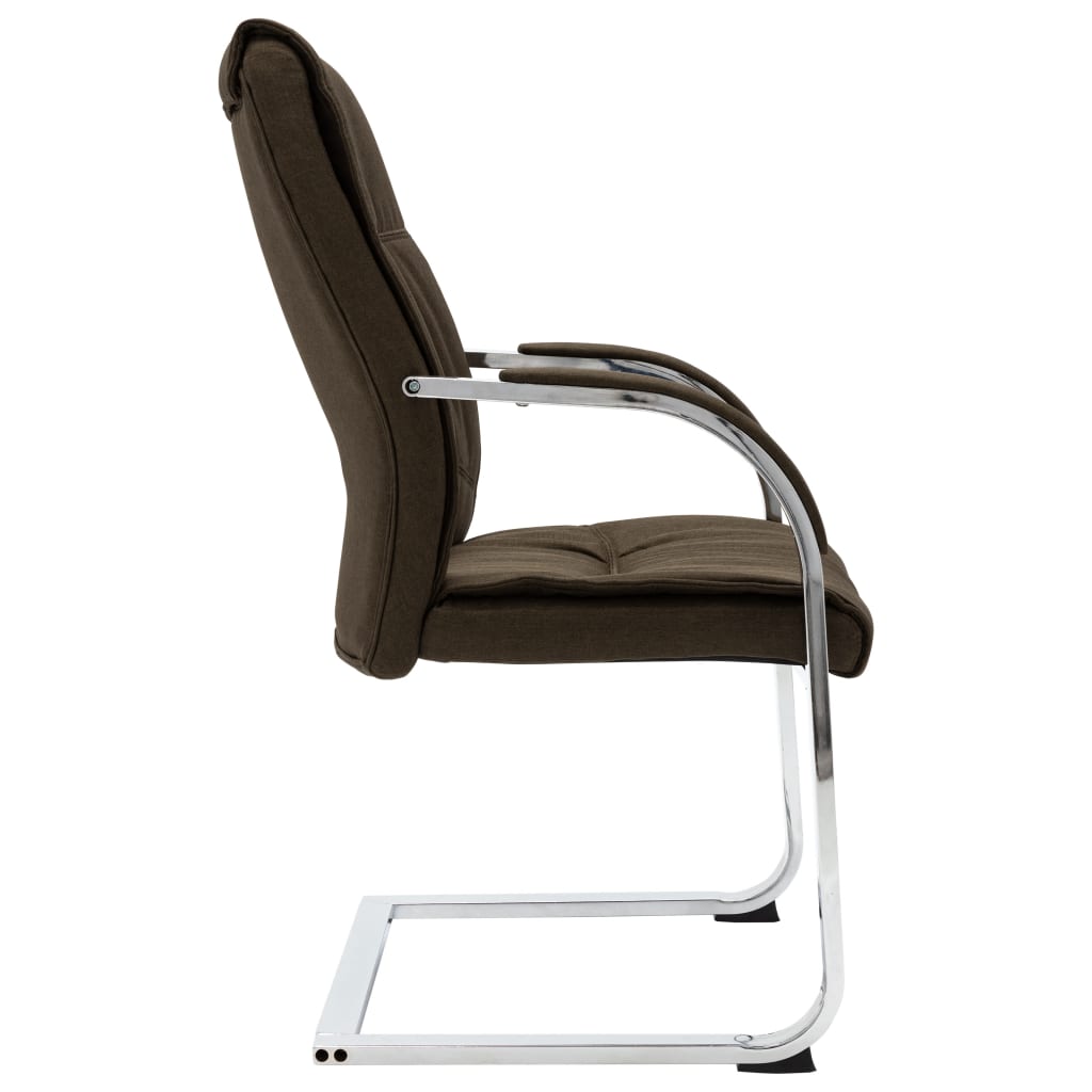 Freischwinger Bürostuhl Braun Stoff - Premium Bürostühle - Just €165.20! Shop now at homesales4u