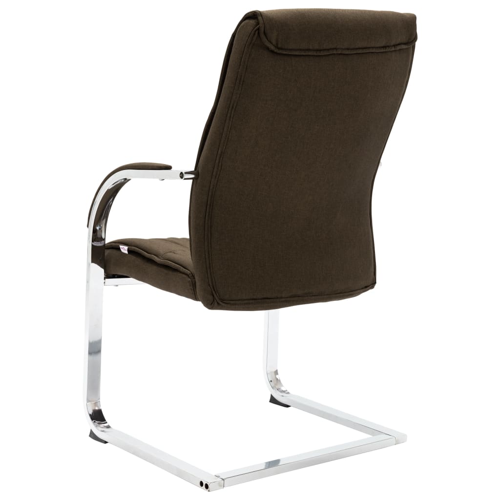Freischwinger Bürostuhl Braun Stoff - Premium Bürostühle - Just €165.20! Shop now at homesales4u