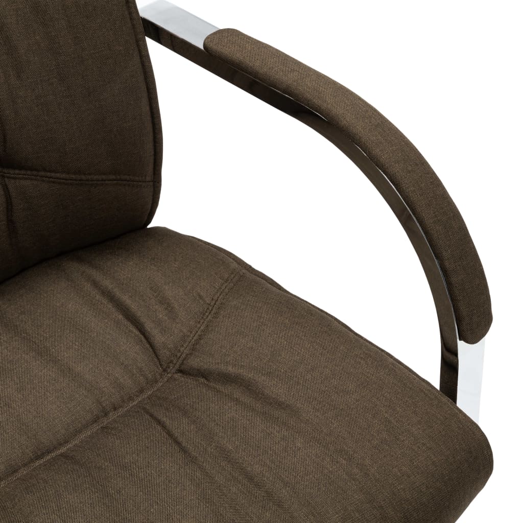 Freischwinger Bürostuhl Braun Stoff - Premium Bürostühle - Just €165.20! Shop now at homesales4u