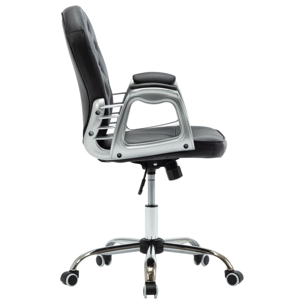Bürodrehstuhl Schwarz Kunstleder - Premium Bürostühle - Just €145.38! Shop now at homesales4u