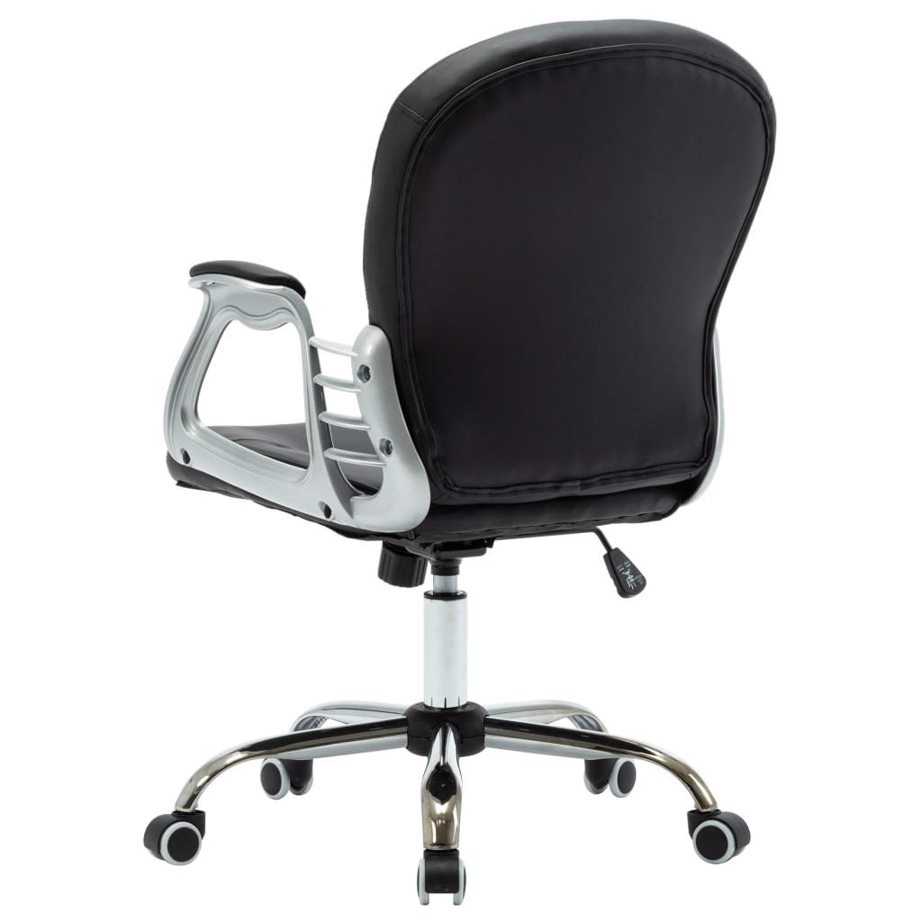 Bürodrehstuhl Schwarz Kunstleder - Premium Bürostühle - Just €145.38! Shop now at homesales4u