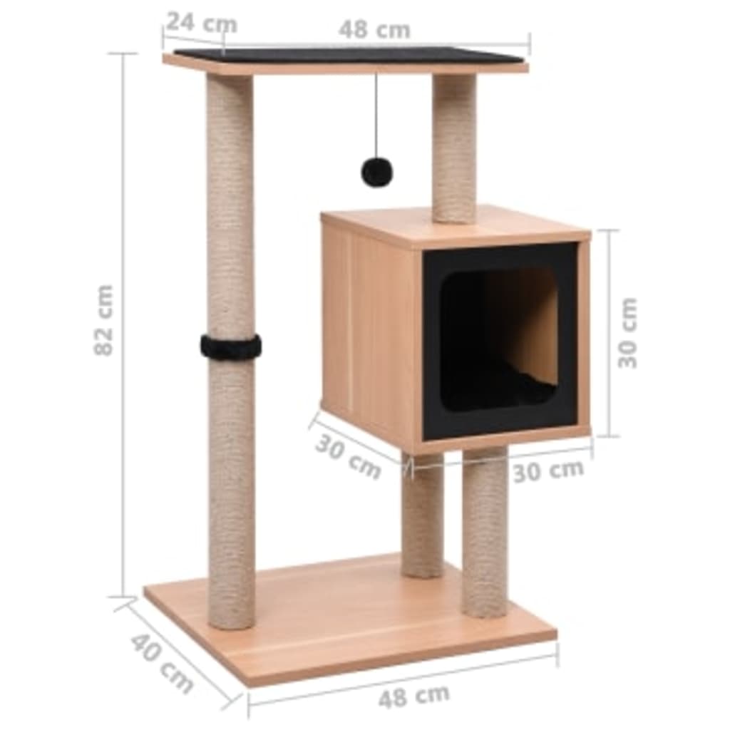 Katzen-Kratzbaum mit Sisal-Kratzmatte 82 cm - Premium Kratzbäume - Just €108.49! Shop now at homesales4u