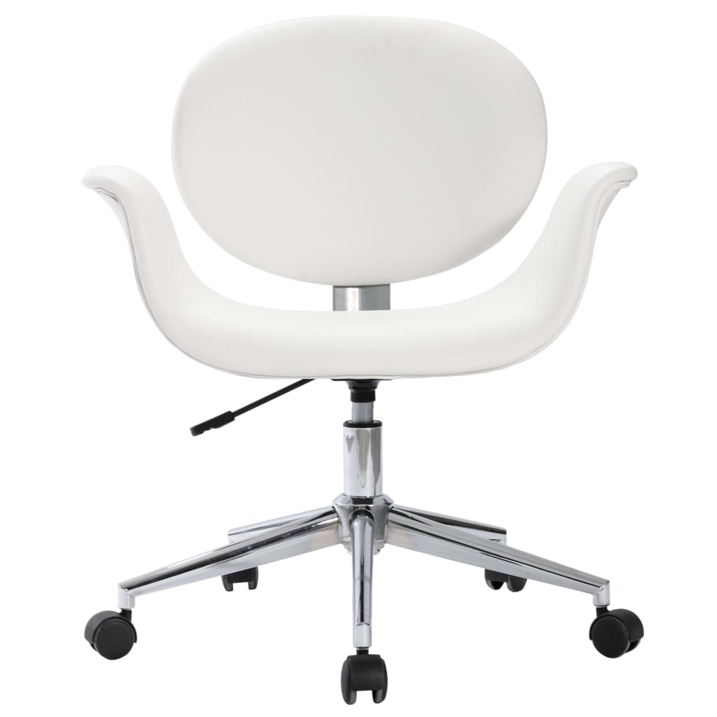 Drehbarer Bürostuhl Weiß Kunstleder - Premium Bürostühle - Just €178.65! Shop now at homesales4u