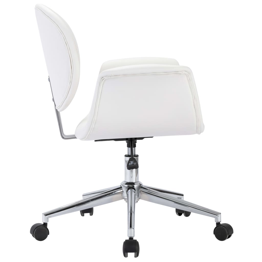 Drehbarer Bürostuhl Weiß Kunstleder - Premium Bürostühle - Just €178.65! Shop now at homesales4u