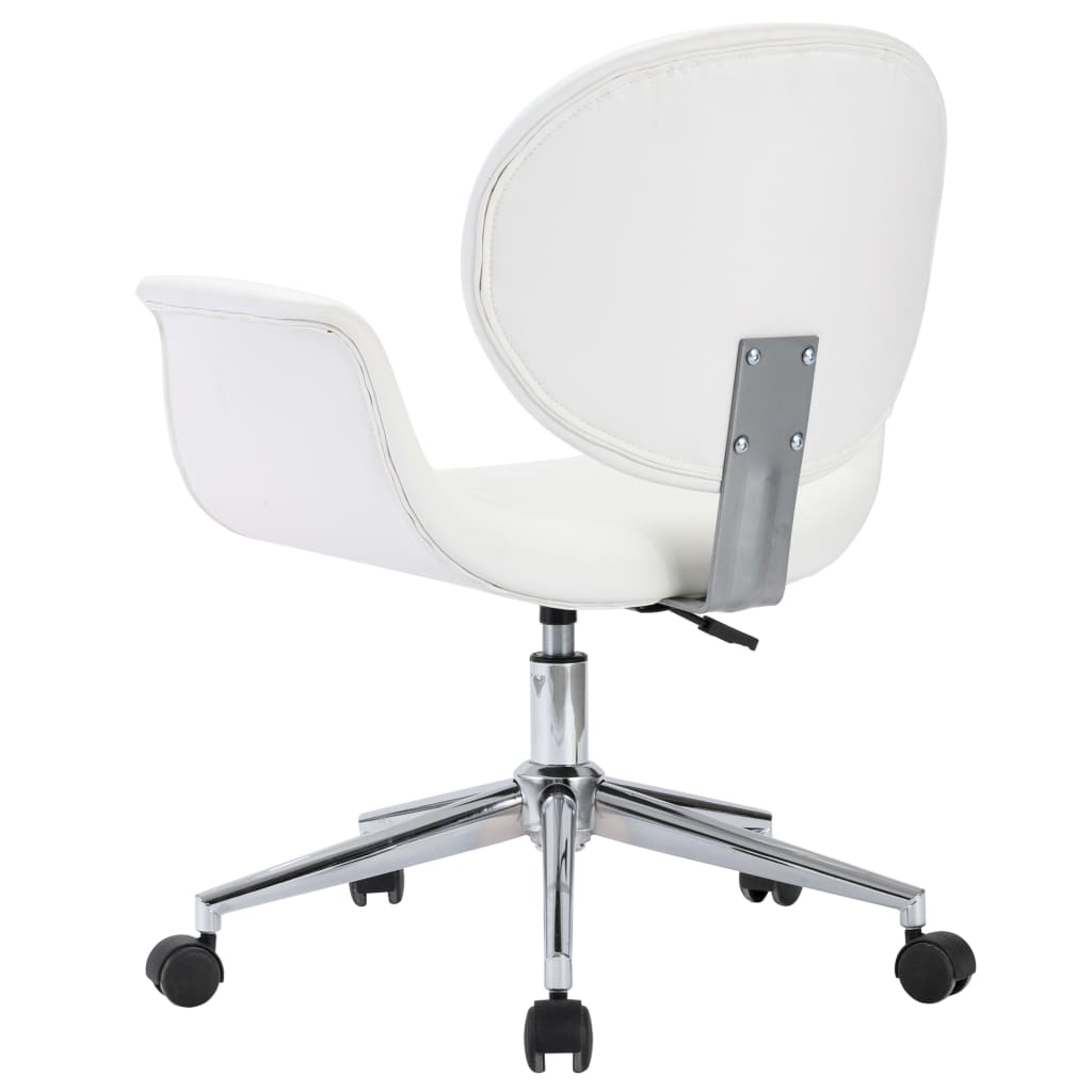 Drehbarer Bürostuhl Weiß Kunstleder - Premium Bürostühle - Just €178.65! Shop now at homesales4u
