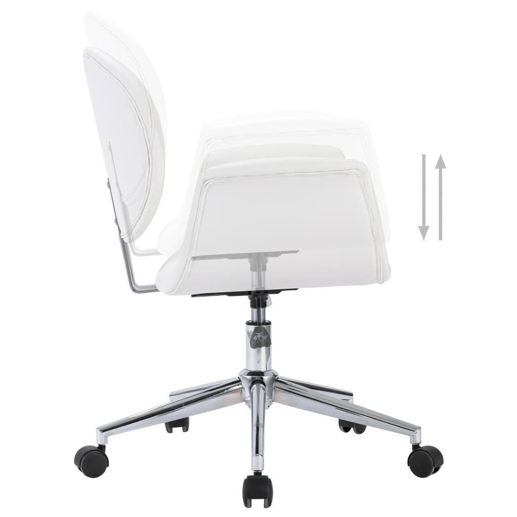 Drehbarer Bürostuhl Weiß Kunstleder - Premium Bürostühle - Just €178.65! Shop now at homesales4u