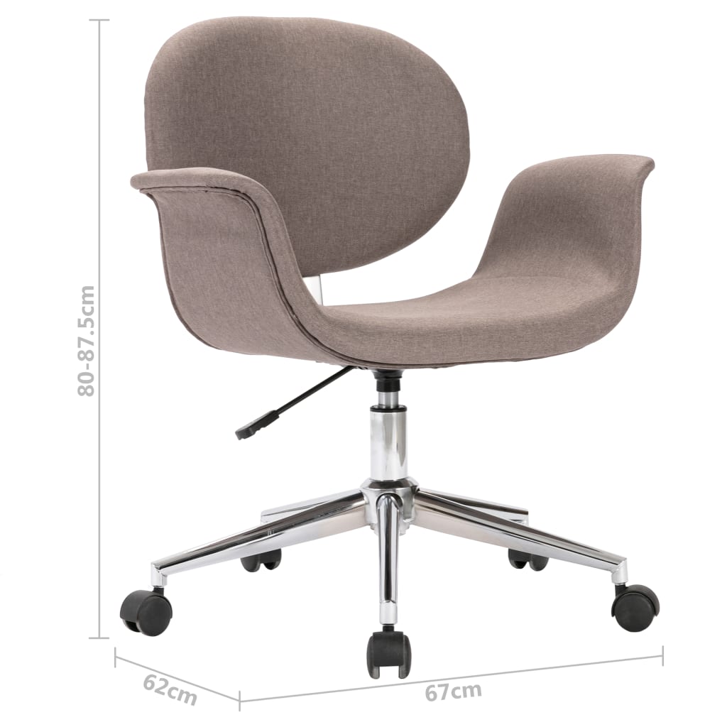 Drehbarer Bürostuhl Taupe Stoff - Premium Bürostühle - Just €185.07! Shop now at homesales4u