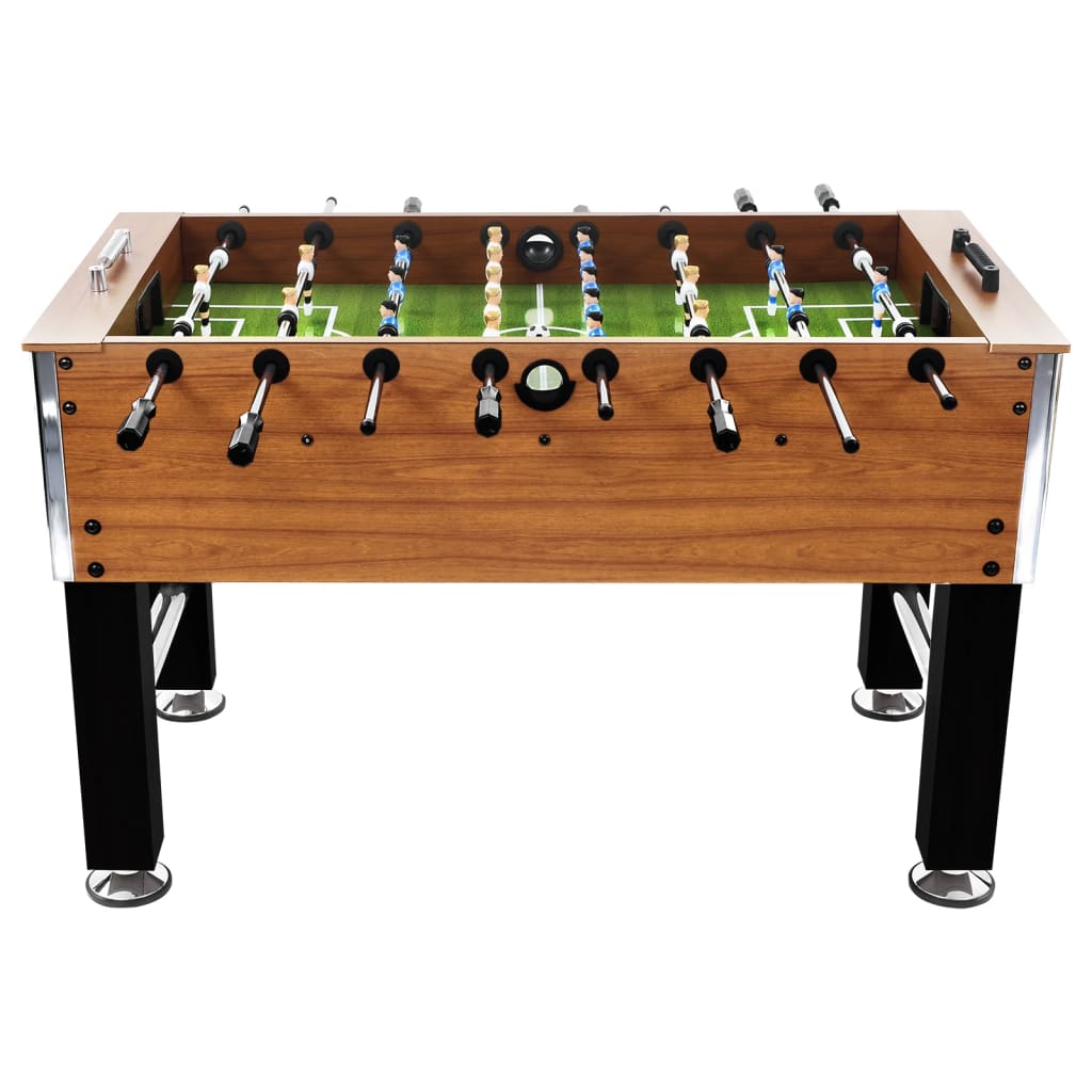 Kickertisch Stahl 60 kg 140x74,5x87,5 cm Hellbraun und Schwarz - Premium Tischfußball-Tische - Just €502.84! Shop now at homesales4u