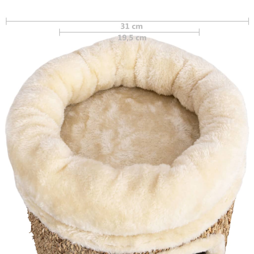 Katzenhaus mit Luxuriösem Katzenbett 33 cm Seegras - Premium Kratzbäume - Just €51.53! Shop now at homesales4u