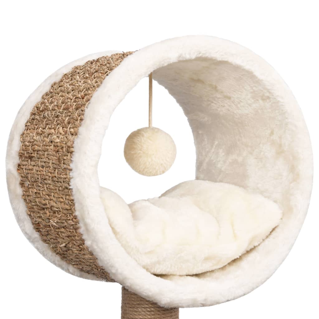 Katzen-Kratzbaum mit Tunnel und Spielzeug 56 cm Seegras - Premium Kratzbäume - Just €62.36! Shop now at homesales4u