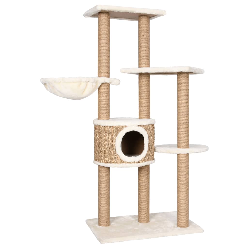 Katzen-Kratzbaum 126 cm Seegras - Premium Kratzbäume - Just €150.41! Shop now at homesales4u