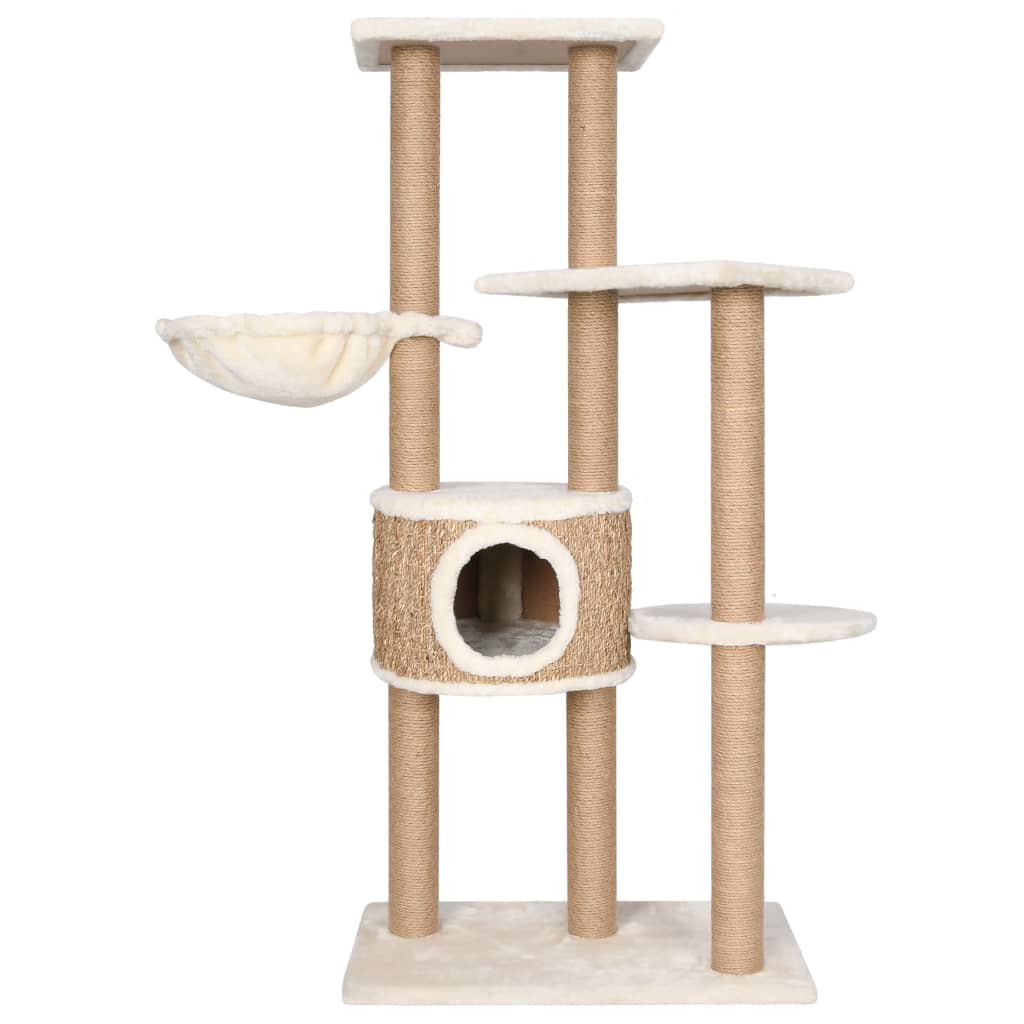 Katzen-Kratzbaum 126 cm Seegras - Premium Kratzbäume - Just €150.41! Shop now at homesales4u