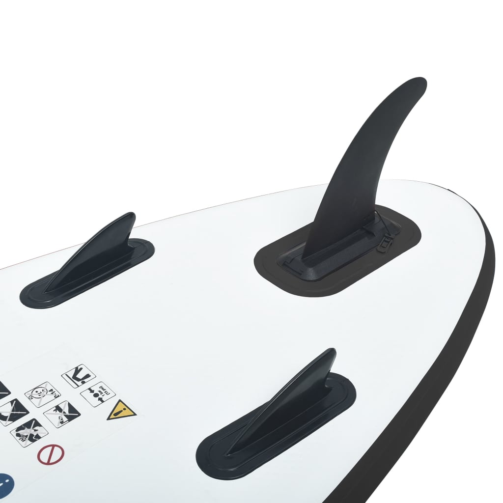 SUP-Board-Set Aufblasbar Schwarz und Weiß - Premium Paddelboards - Just €243.83! Shop now at homesales4u