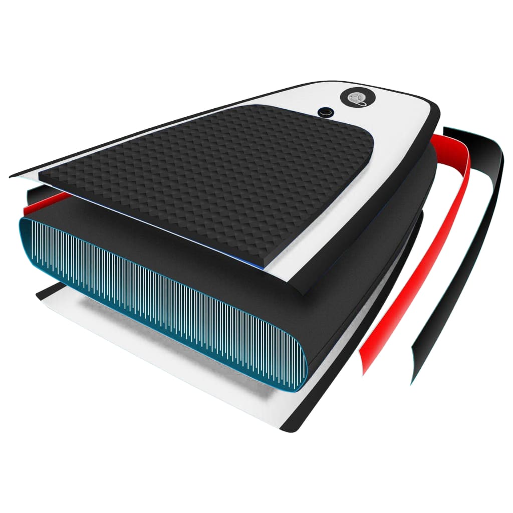 Aufblasbares Stand Up Paddle Board Set Schwarz und Weiß - Premium Paddelboards - Just €318.53! Shop now at homesales4u