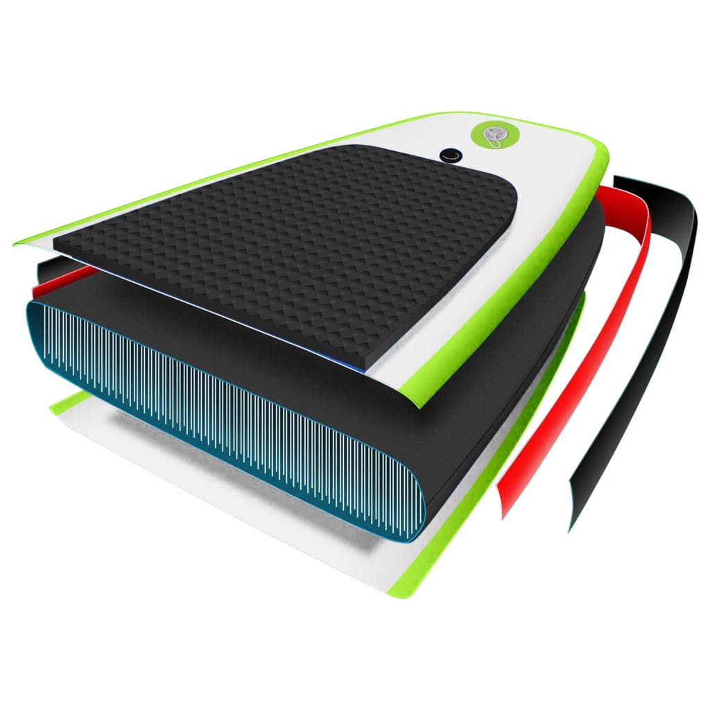 SUP-Board-Set Aufblasbar Grün und Weiß - Premium Paddelboards - Just €311.24! Shop now at homesales4u