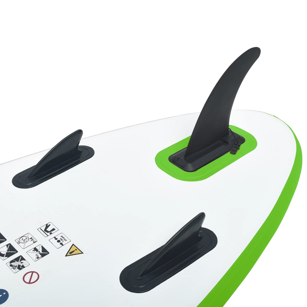 Aufblasbares Stand Up Paddle Board Set Grün und Weiß - Premium Paddelboards - Just €277.47! Shop now at homesales4u