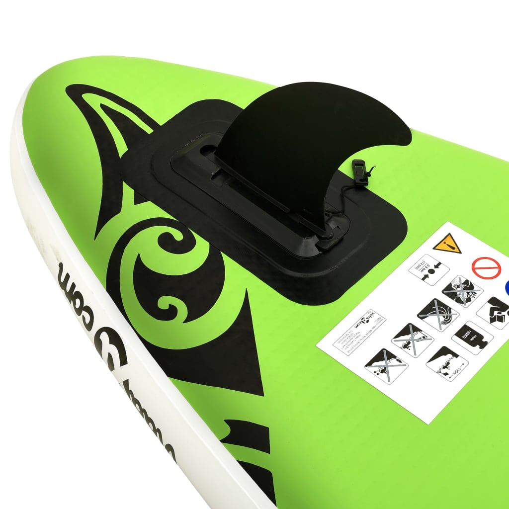 Aufblasbares Stand Up Paddle Board Set 305x76x15 cm Grün - Premium Paddelboards - Just €326.09! Shop now at homesales4u