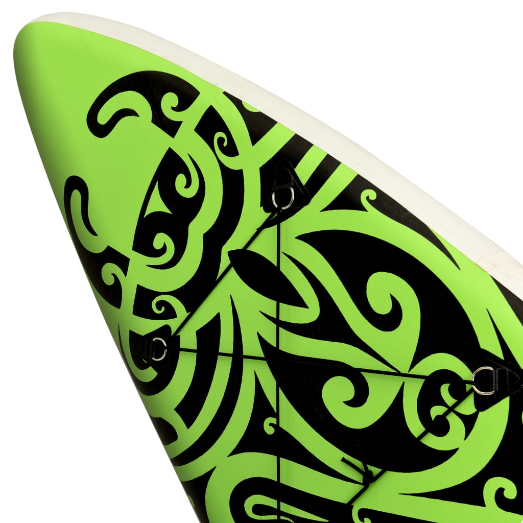 Aufblasbares Stand Up Paddle Board Set 305x76x15 cm Grün - Premium Paddelboards - Just €326.09! Shop now at homesales4u