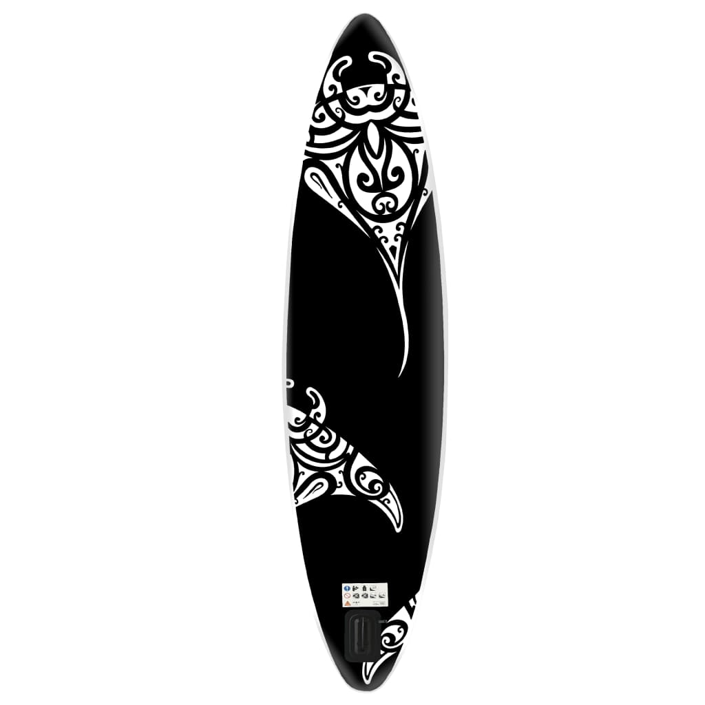 SUP-Board-Set Aufblasbar 320x76x15 cm Schwarz - Premium Paddelboards - Just €333.85! Shop now at homesales4u