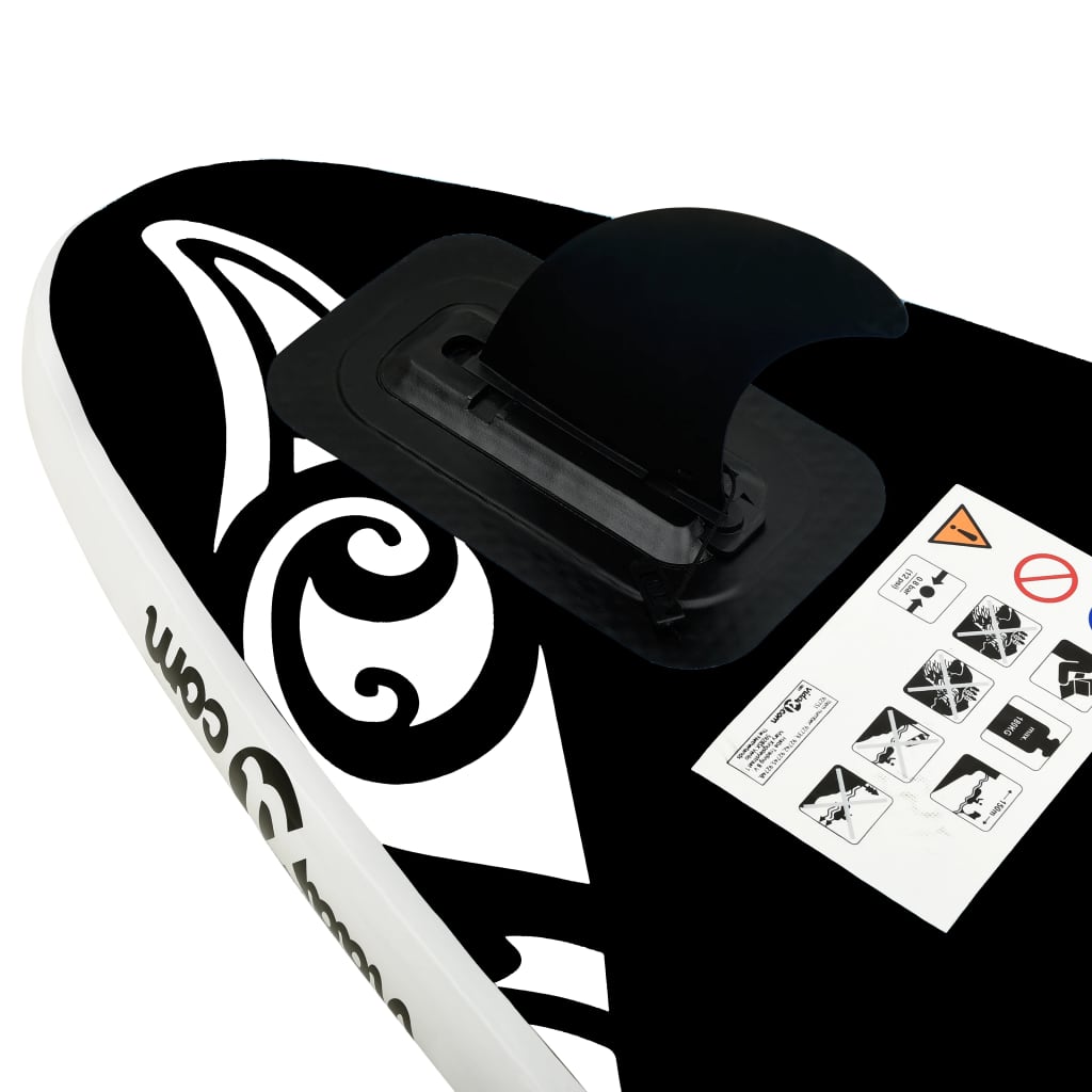 SUP-Board-Set Aufblasbar 320x76x15 cm Schwarz - Premium Paddelboards - Just €333.85! Shop now at homesales4u