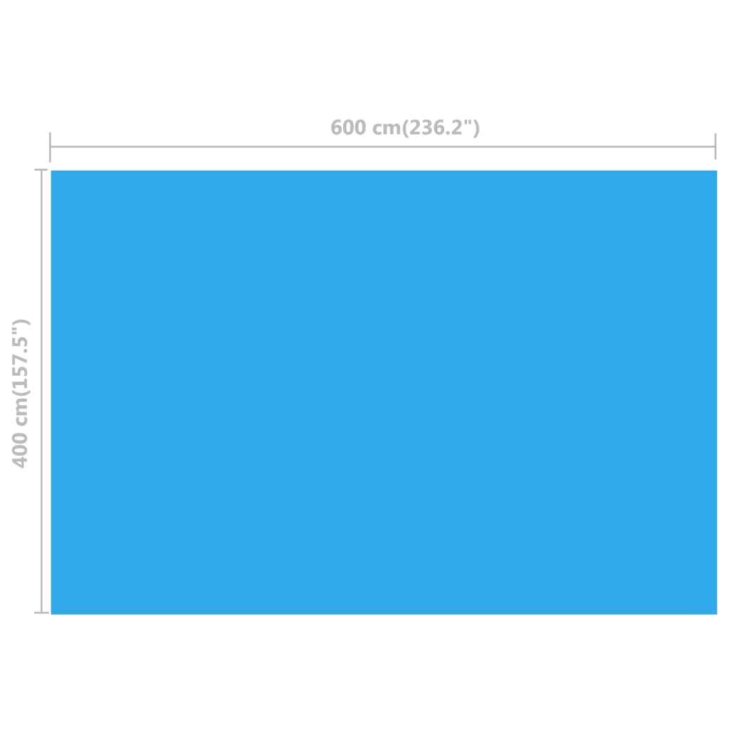 Rechteckige Poolabdeckung 600x400 cm PE Blau - Premium Poolabdeckungen & -unterlagen - Just €85.91! Shop now at homesales4u