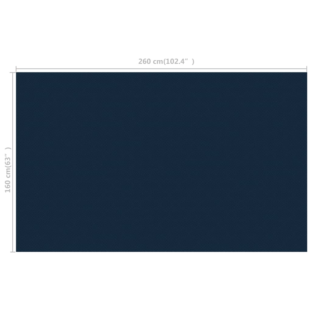 Treibende Pool-Solarplane PE 260x160 cm Schwarz und Blau - Premium Poolabdeckungen & -unterlagen - Just €22.38! Shop now at homesales4u