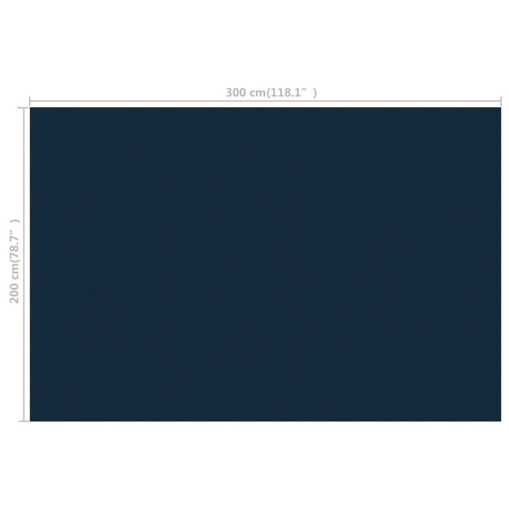 Treibende Pool-Solarplane PE 300x200 cm Schwarz und Blau - Premium Poolabdeckungen & -unterlagen - Just €33.35! Shop now at homesales4u