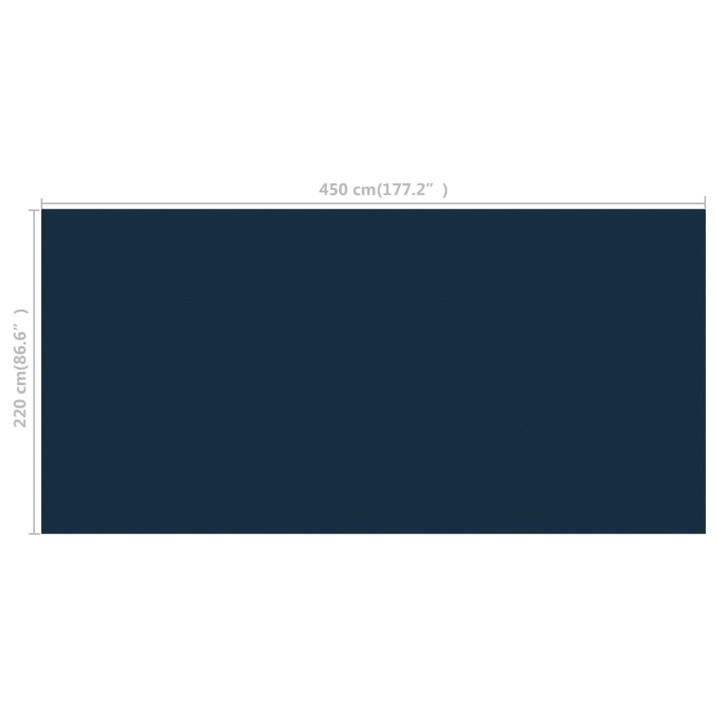 Treibende Pool-Solarplane PE 450x220 cm Schwarz und Blau - Premium Poolabdeckungen & -unterlagen - Just €41.03! Shop now at homesales4u