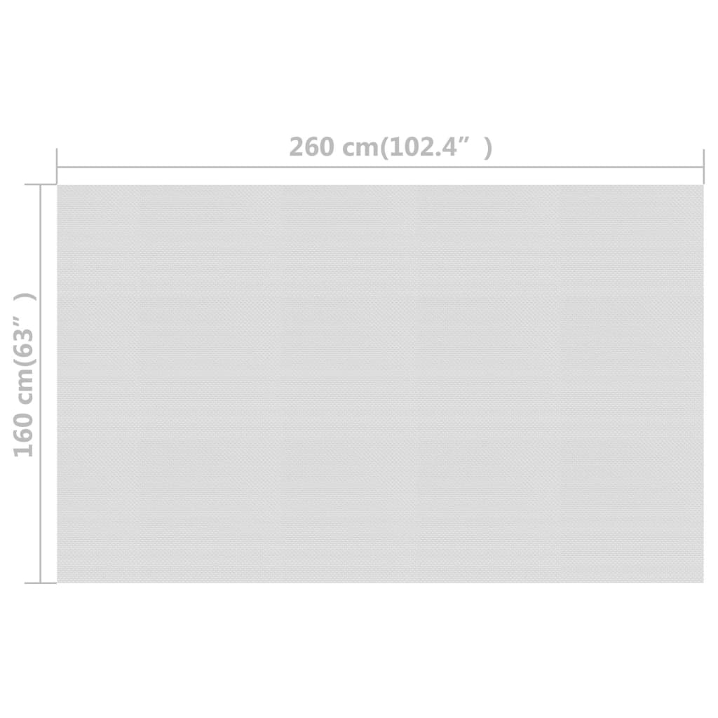 Treibende Pool-Solarplane PE 260x160 cm Grau - Premium Poolabdeckungen & -unterlagen - Just €26.38! Shop now at homesales4u