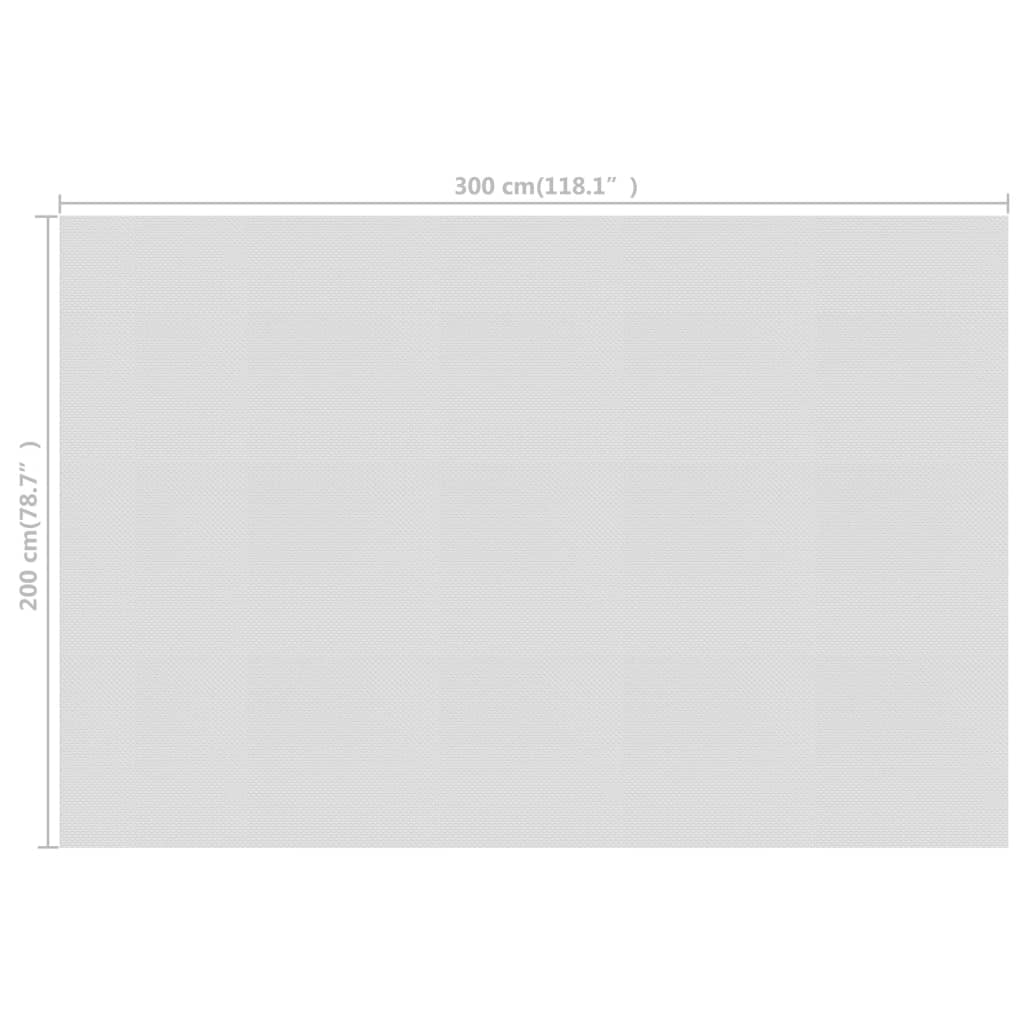 Treibende Pool-Solarplane PE 300x200 cm Grau - Premium Poolabdeckungen & -unterlagen - Just €34.12! Shop now at homesales4u