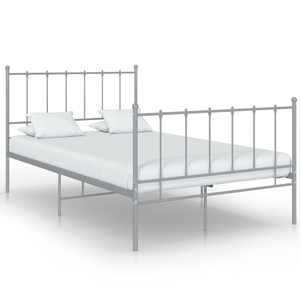 Bett Grau Metall 120x200 cm - Premium Betten & Bettgestelle - Just €124.76! Shop now at homesales4u