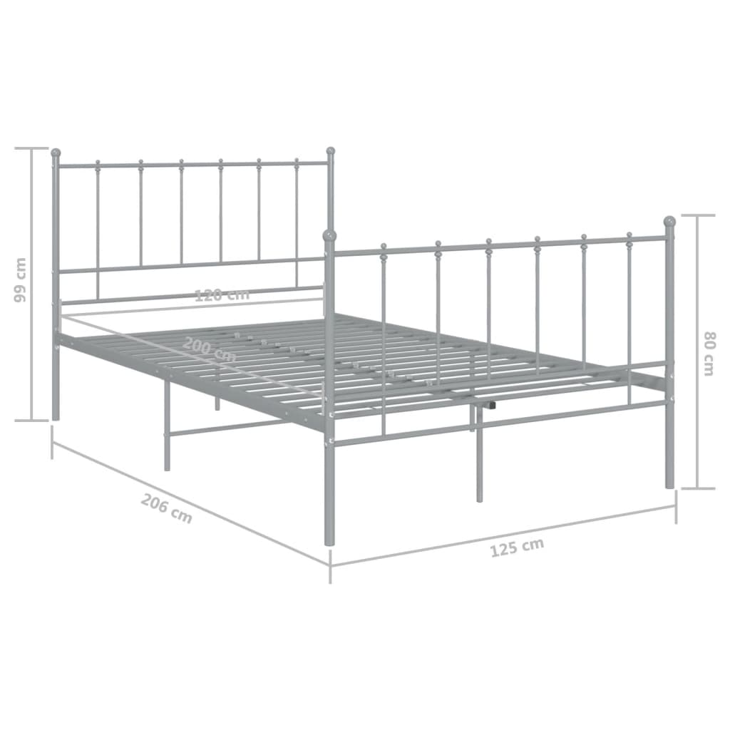 Bett Grau Metall 120x200 cm - Premium Betten & Bettgestelle - Just €124.76! Shop now at homesales4u