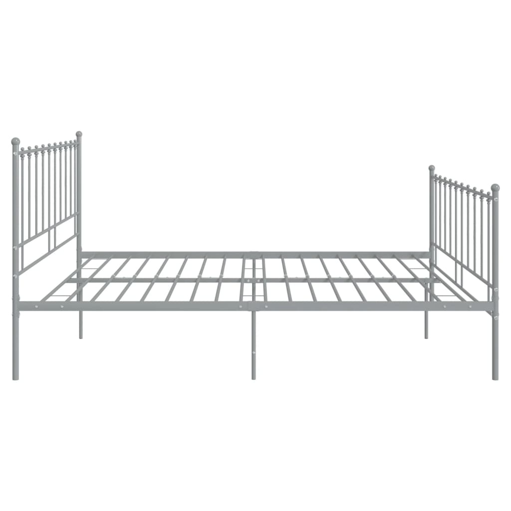 Bett Grau Metall 200x200 cm - Premium Betten & Bettgestelle - Just €118.68! Shop now at homesales4u