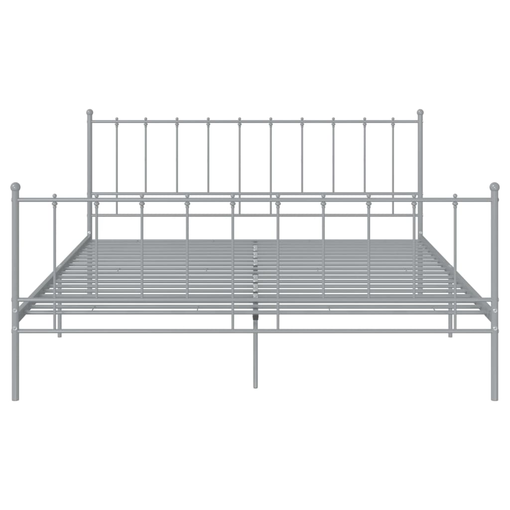 Bett Grau Metall 200x200 cm - Premium Betten & Bettgestelle - Just €118.68! Shop now at homesales4u