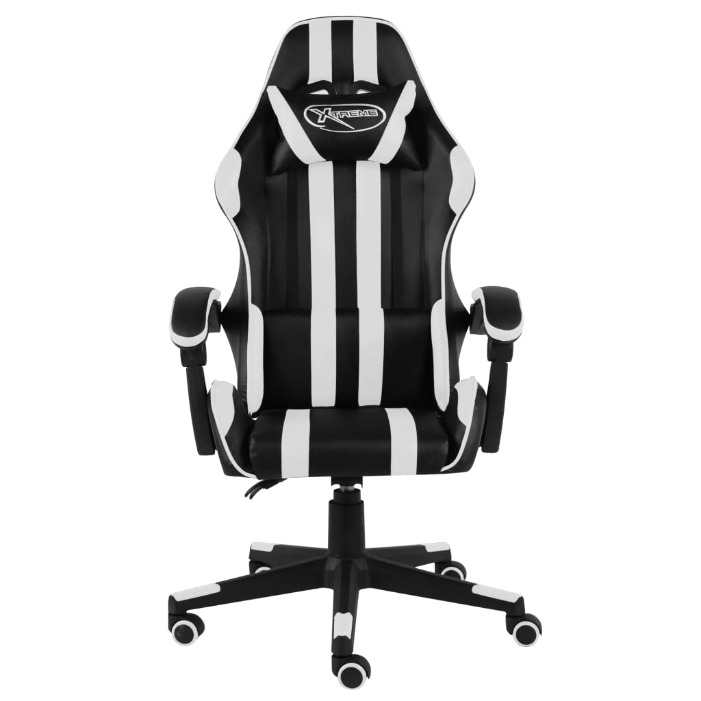 Gaming-Stuhl Schwarz und Weiß Kunstleder - Premium Bürostühle - Just €145.66! Shop now at homesales4u