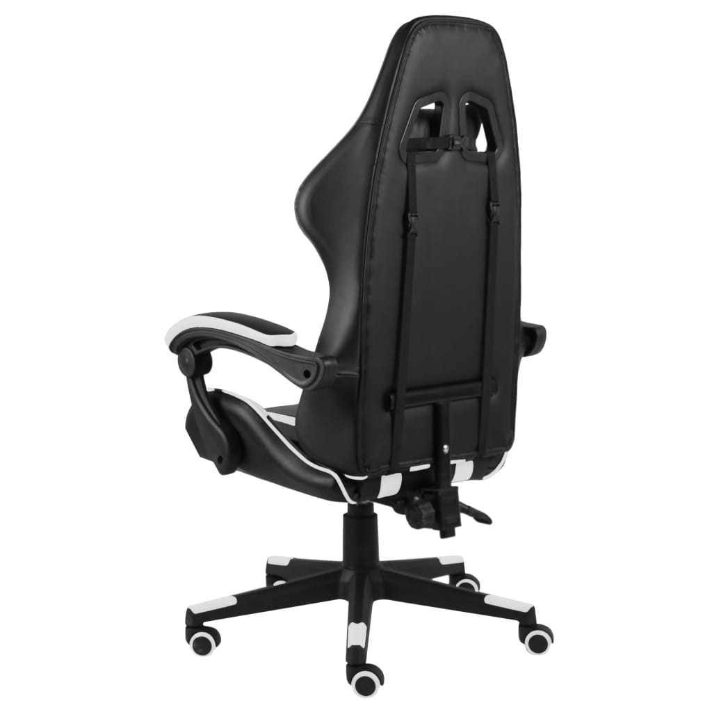 Gaming-Stuhl Schwarz und Weiß Kunstleder - Premium Bürostühle - Just €145.66! Shop now at homesales4u