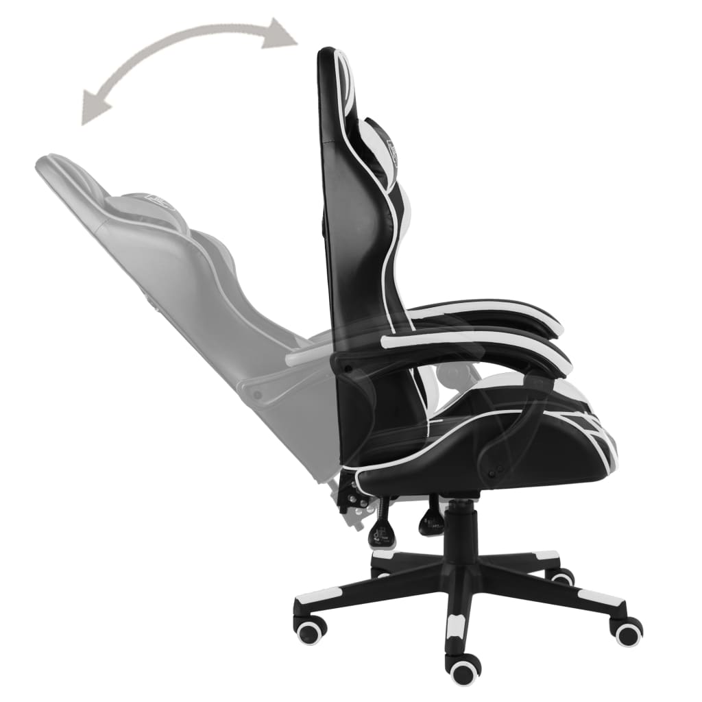 Gaming-Stuhl Schwarz und Weiß Kunstleder - Premium Bürostühle - Just €145.66! Shop now at homesales4u