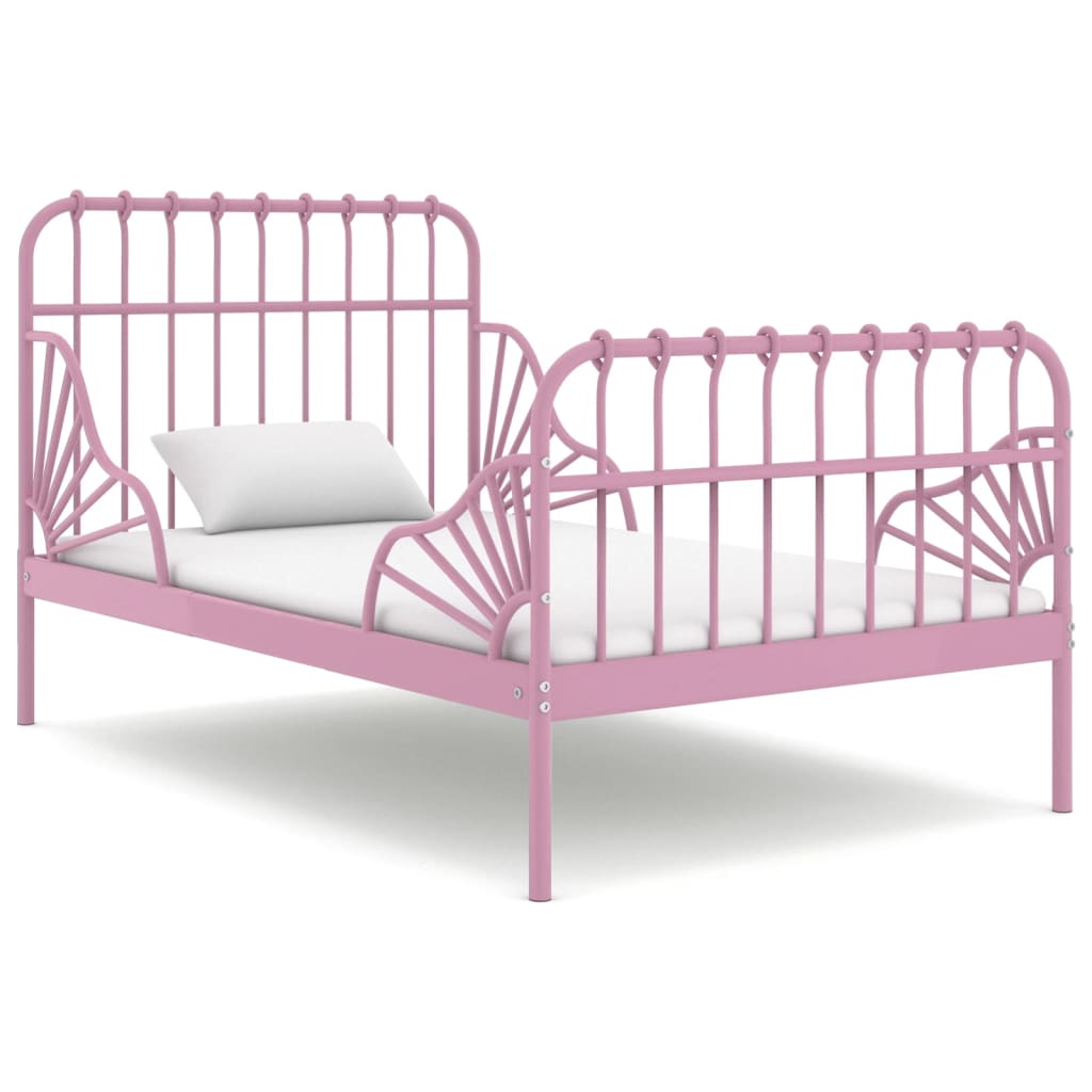 Ausziehbett Rosa Metall 80x130/200 cm - Premium Betten & Bettgestelle - Just €200.20! Shop now at homesales4u