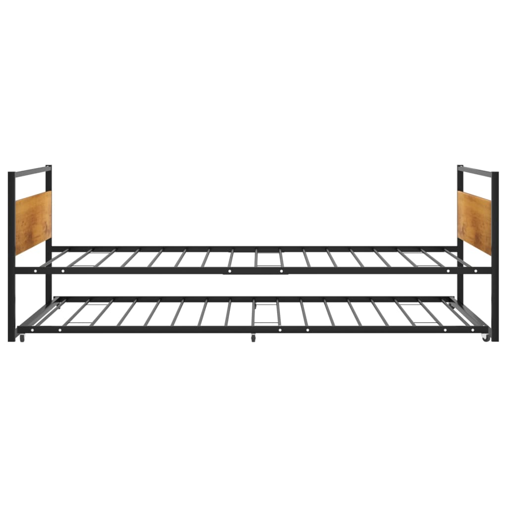 Ausziehbett Schwarz Metall 90x200 cm - Premium Betten & Bettgestelle - Just €226.54! Shop now at homesales4u